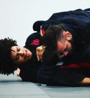 Teen BJJ practitioners practicing Brazilian Jiu-Jitsu techniques in NYC.