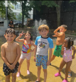 Children enjoying summer camp activities at Johnny Karate NYC in NYC. Fun, active outdoor play for k.